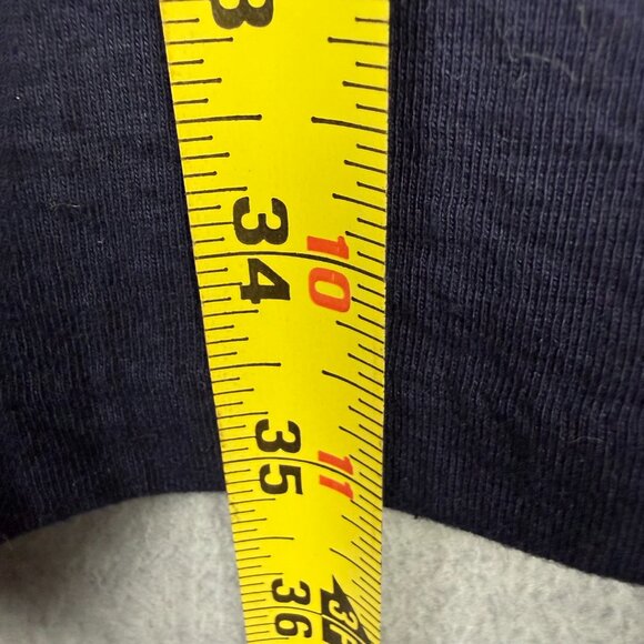 J Crew Factory M Solid Ruffle Sleeve Shift Dress Navy Blue Textured Cotton Blend - Picture 11 of 12